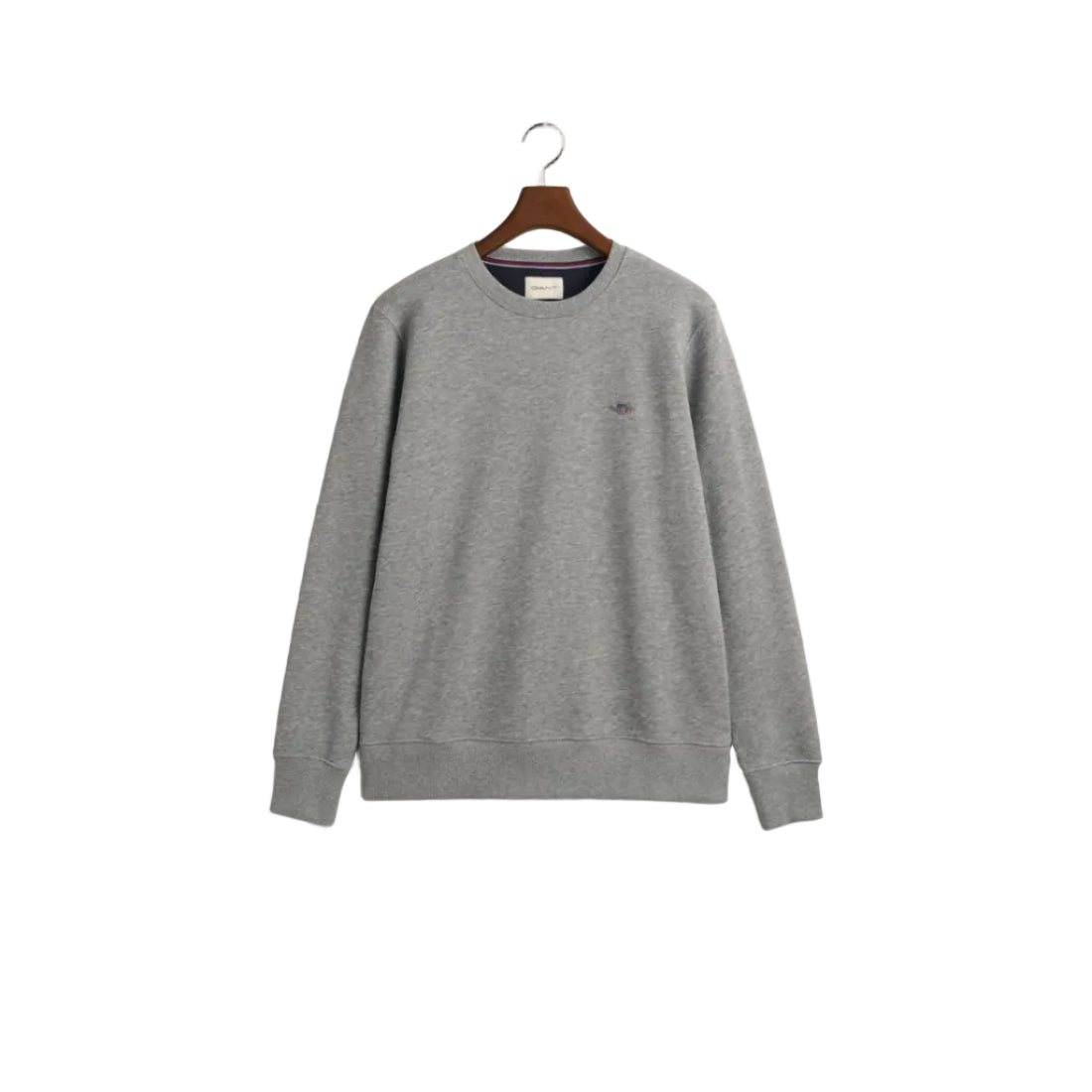 Gant Mens Regular Shield C-Neck Sweater- Melange Grey 2006065