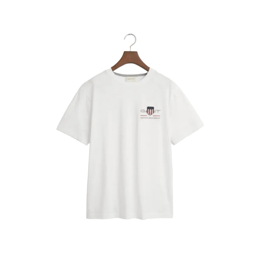 Gant Men's Reg Archive Shield Embroidered SS T-shirt-White 2067004