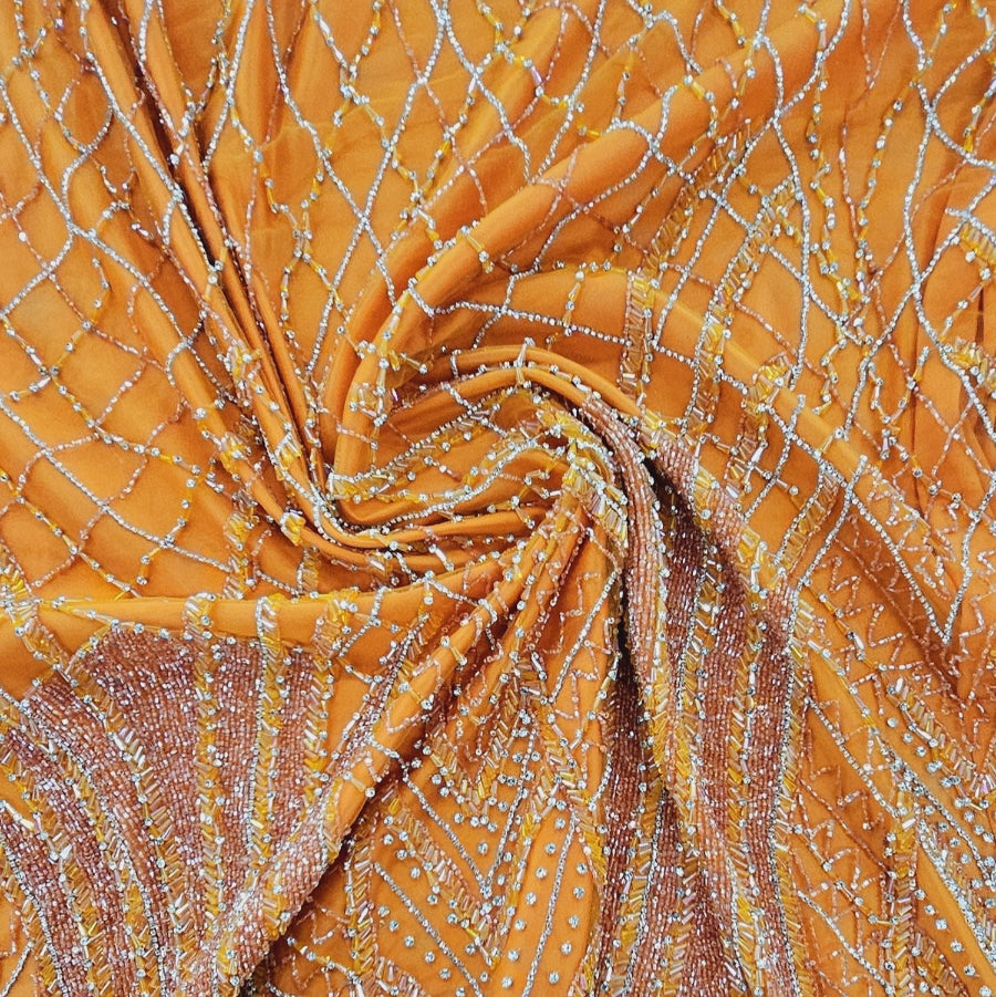 Exclusive Hand Beaded Lace 140cm
