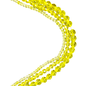 Yellow Full String Crystal Glass Bead