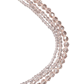 Dusty Pink Full String Crystal Glass Bead
