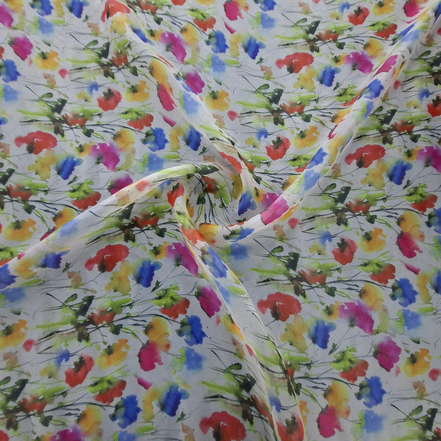 Printed Organdy Fabric Floral