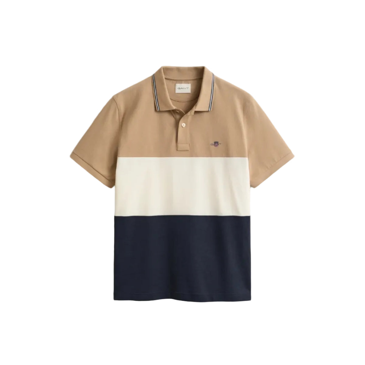 Gant Men's Cut And Sewen Pique Polo Shirt-Evening Blue 2014091.