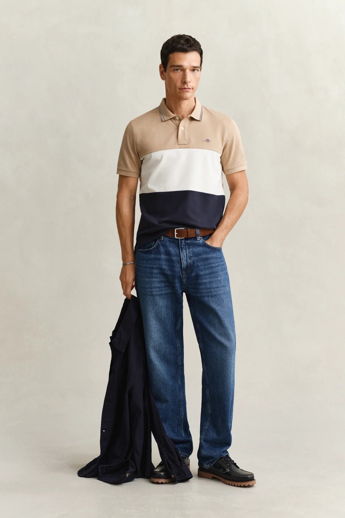 Gant Men's Cut And Sewen Pique Polo Shirt-Evening Blue 2014091.