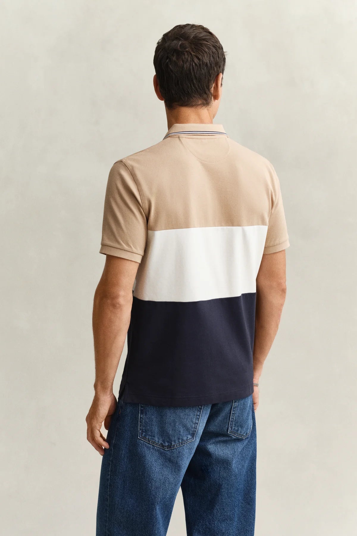 Gant Men's Cut And Sewen Pique Polo Shirt-Evening Blue 2014091.