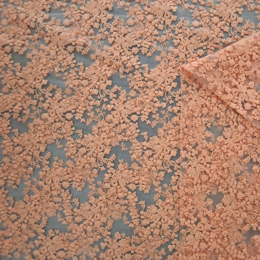 Tulle EMB Tangerine 135cm