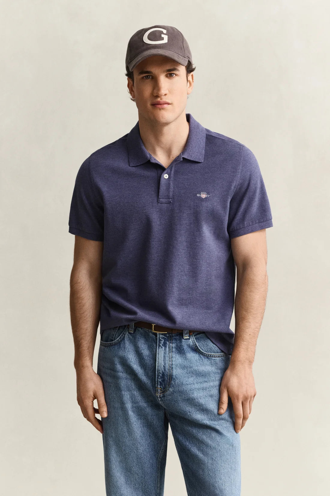 Gant Regular Shield Short Sleeve Pique Denim