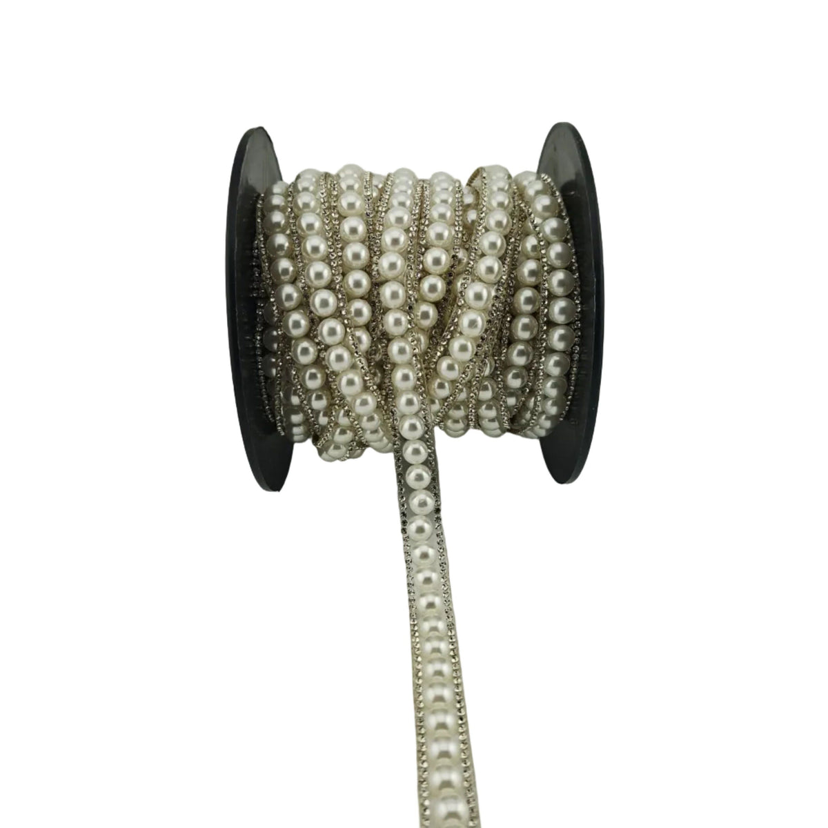 Pearl Iron On Diamante Trim.