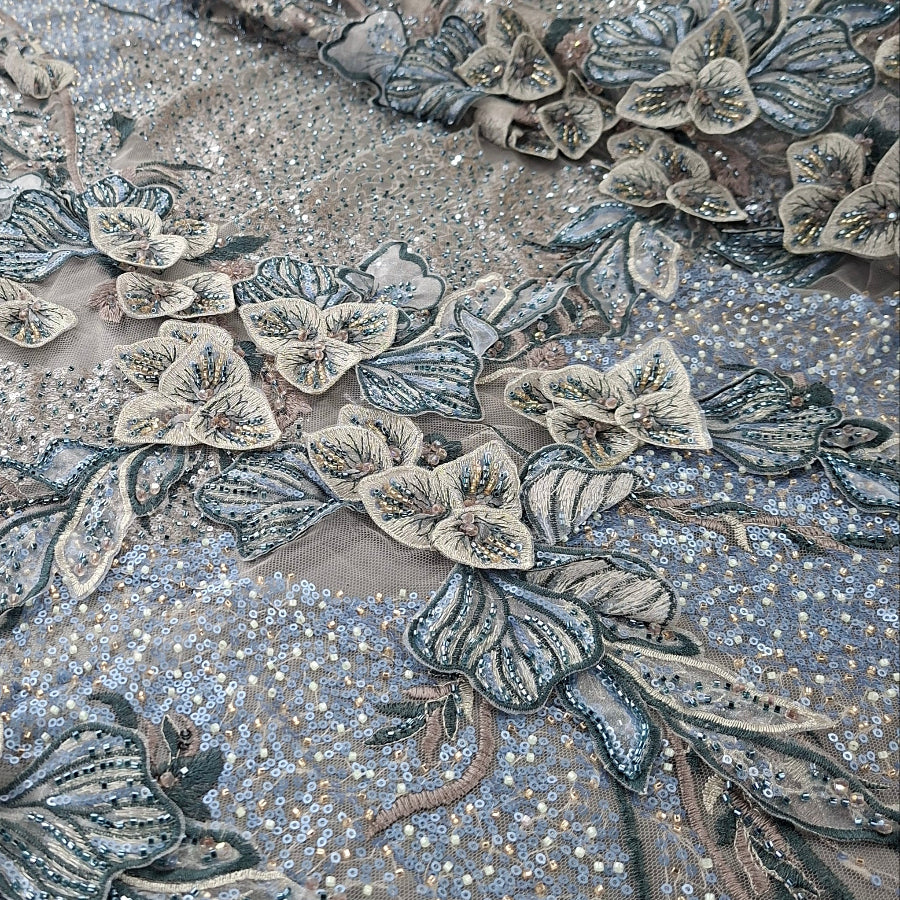 Willow Eveningwear Blue Lace