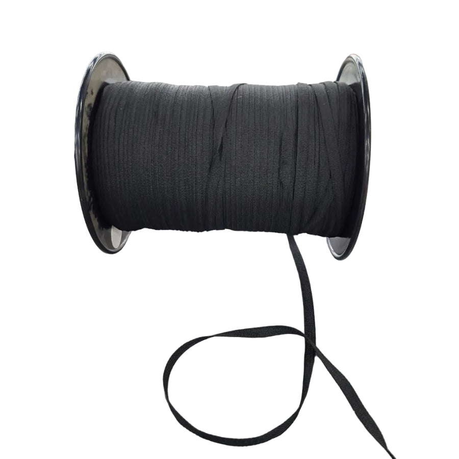 Woven Hangerloop Tape Black 6mm