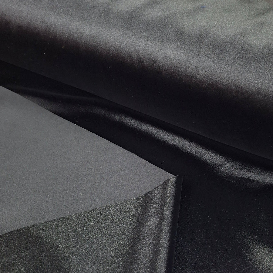 Bonded Prada Velvet Fabric Navy 140 cm