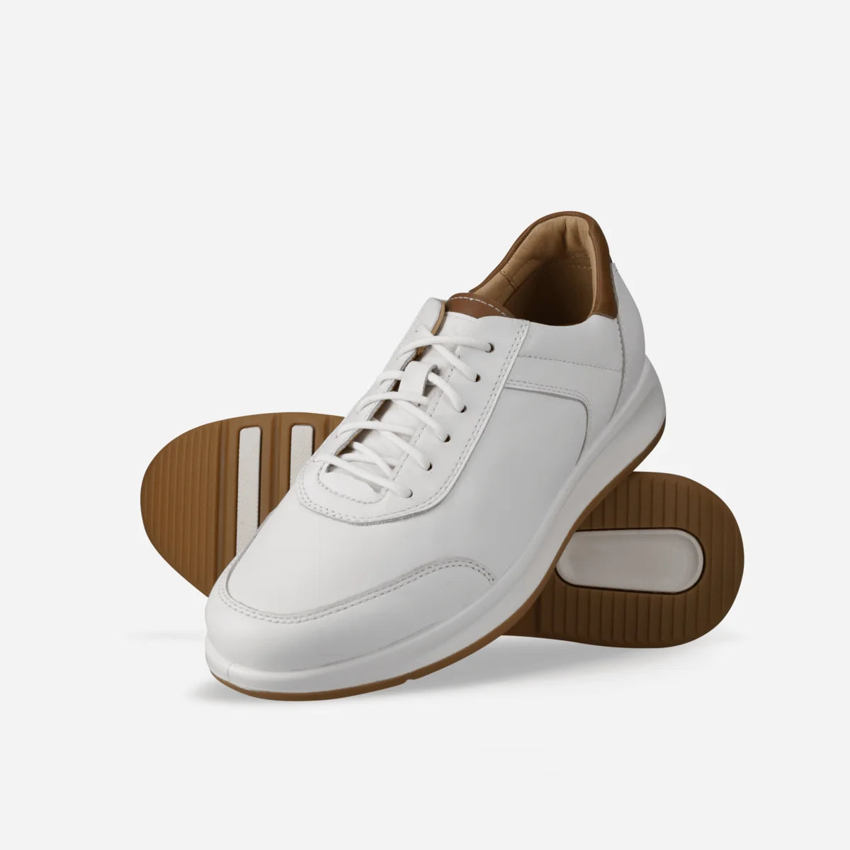 Jekyll & Hide Men's Clifton Sneaker-White Tan 2059WHTAN
