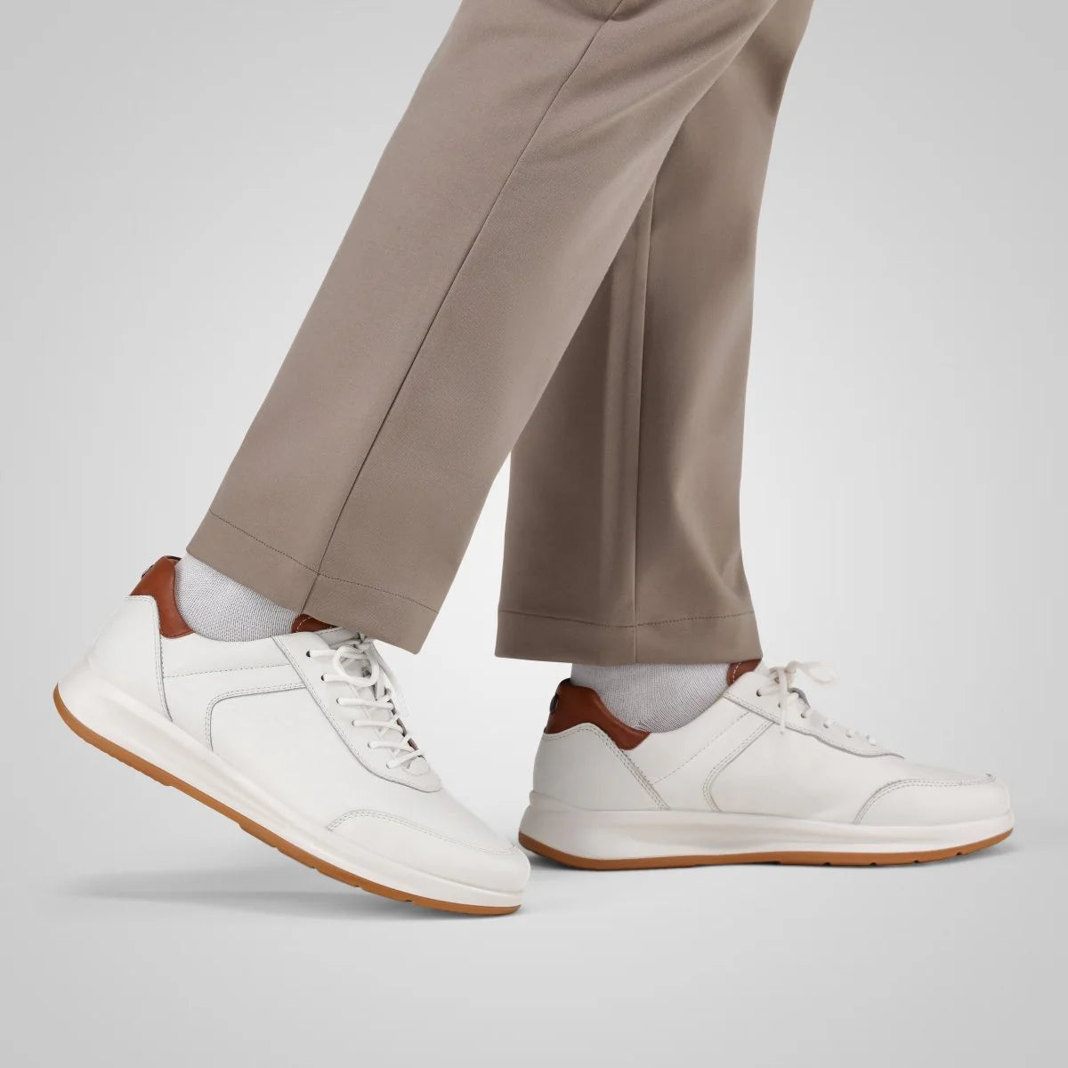 Jekyll & Hide Men's Clifton Sneaker-White Tan 2059WHTAN