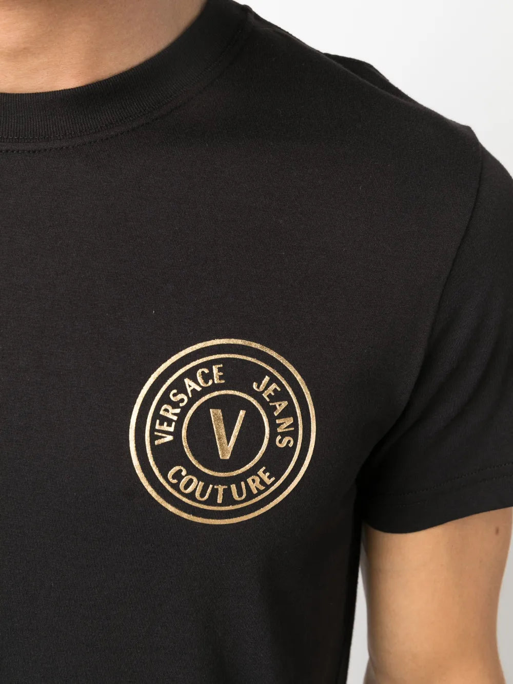 Versace Jeans Couture Slim T Shirt Black/Gold