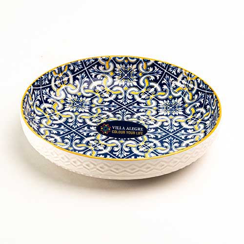 Villa Alegre Ceramic Embossed 23cm Salad Dish 20902