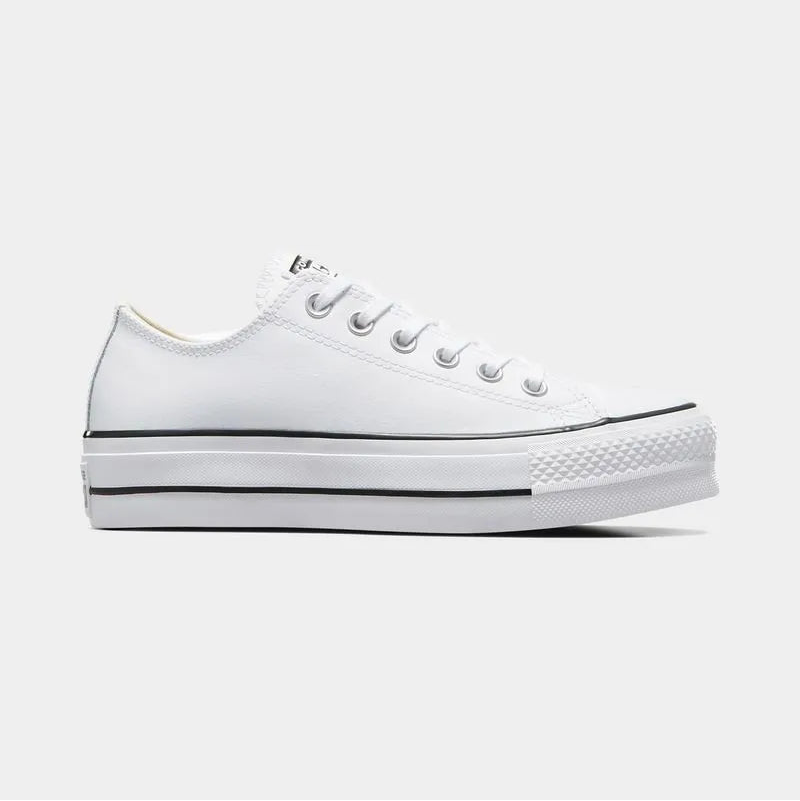Converse Womens All Star Lift Leather White Sneakers (8001157890137)