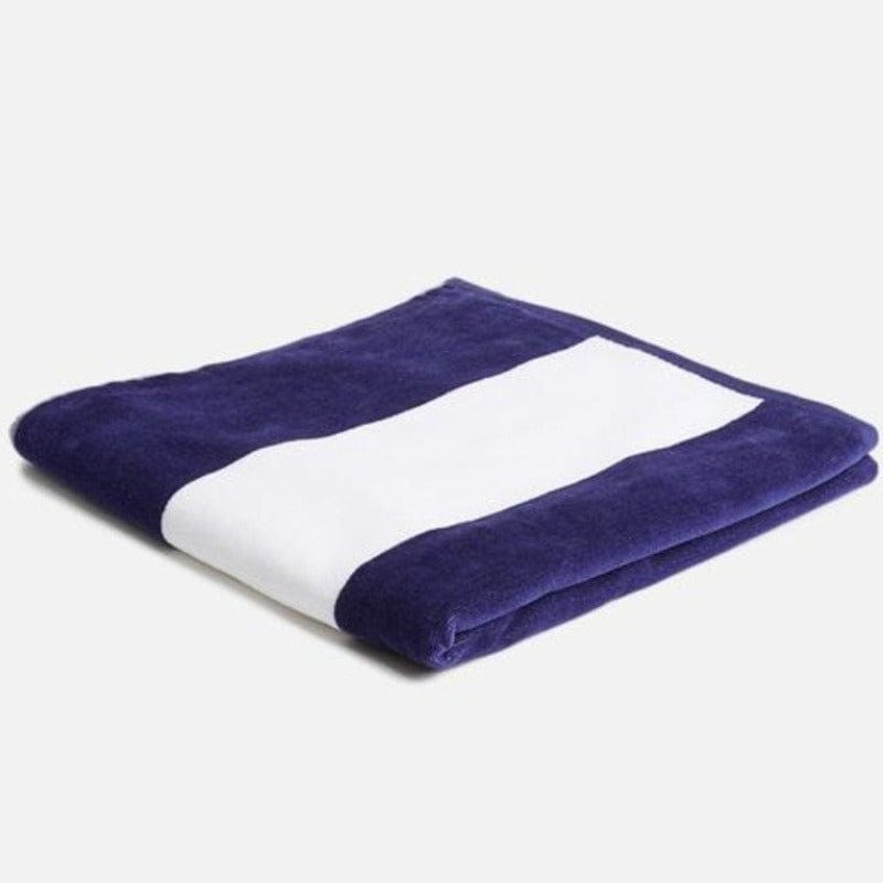Linen House TOWEL Linen House  Beach Towel Navy Blue Cabana 80X160 (4779596283993)