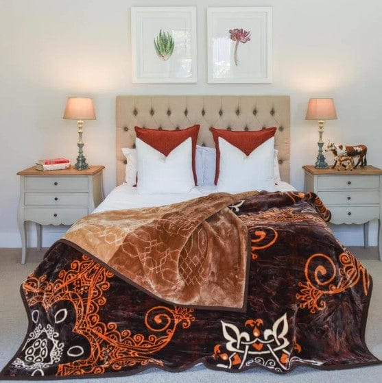 ARANDA Blankets Aranda Faux Mink 2 Ply Blanket Argento Ribbon Queen (2131663552601)