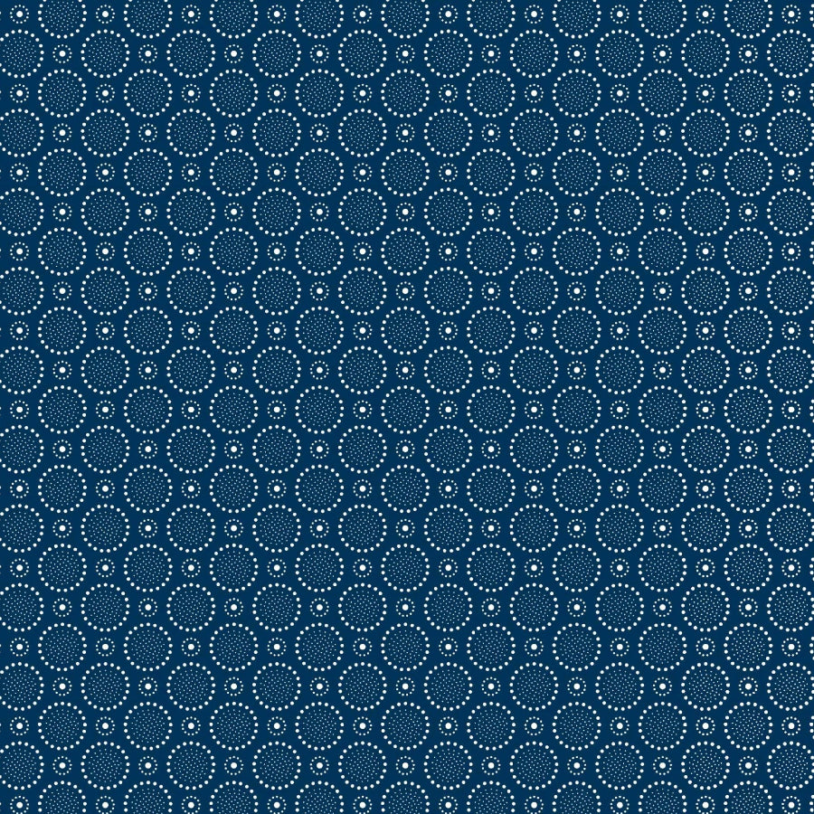 Original 3 Cats Fabric C/W04 Navy Blue 90cm