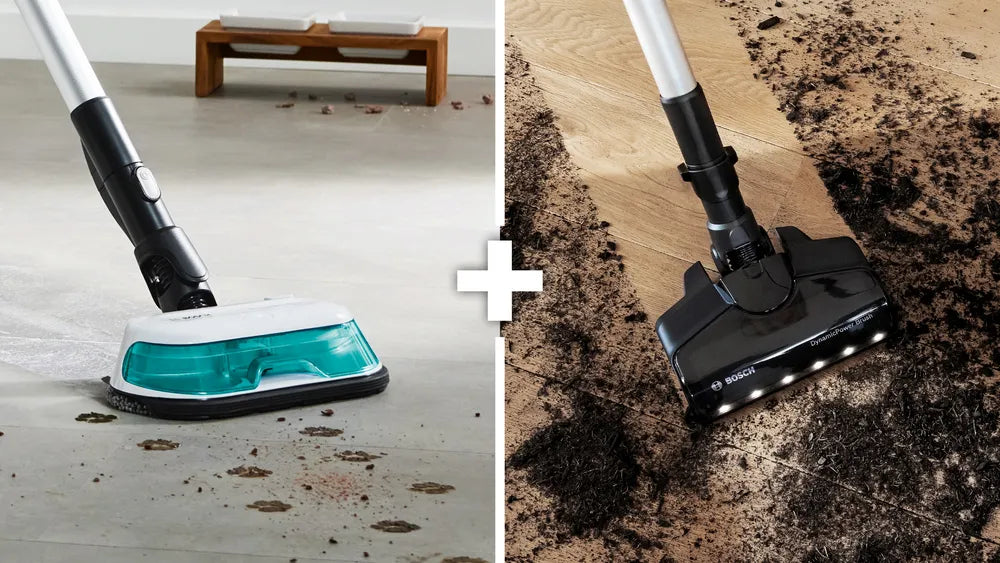 Bosch Rechargeable 2 in 1 Vacuum and Mop Unlimited 7 ProHygienic Aqua White BCS71HYG1
