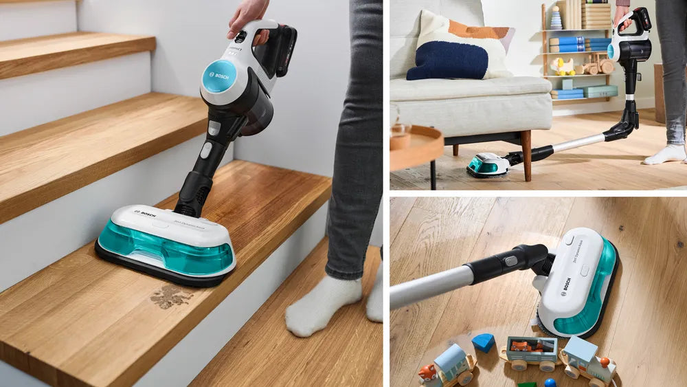 Bosch Rechargeable 2 in 1 Vacuum and Mop Unlimited 7 ProHygienic Aqua White BCS71HYG1