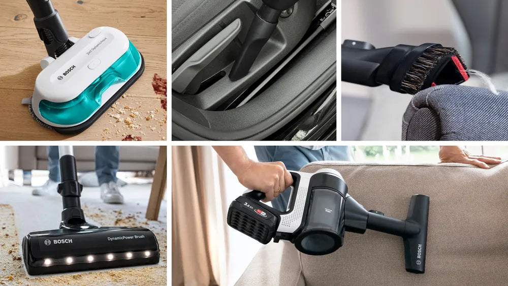 Bosch Rechargeable 2 in 1 Vacuum and Mop Unlimited 7 ProHygienic Aqua White BCS71HYG1