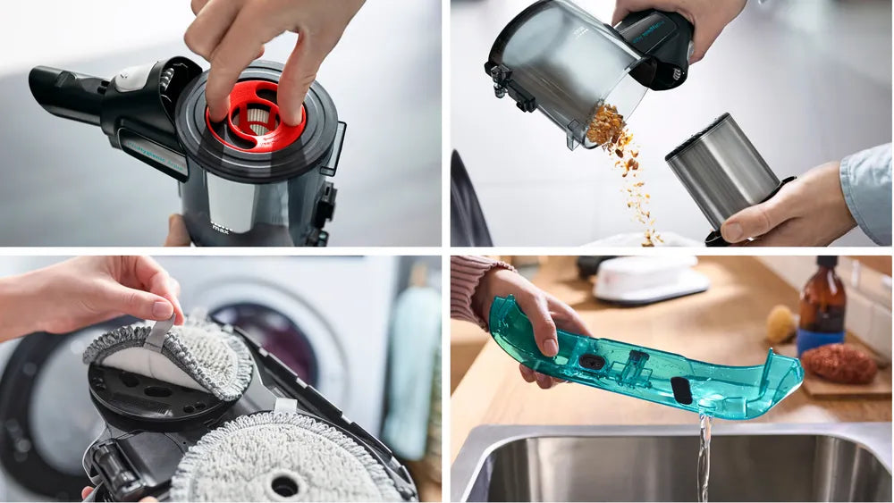 Bosch Rechargeable 2 in 1 Vacuum and Mop Unlimited 7 ProHygienic Aqua White BCS71HYG1
