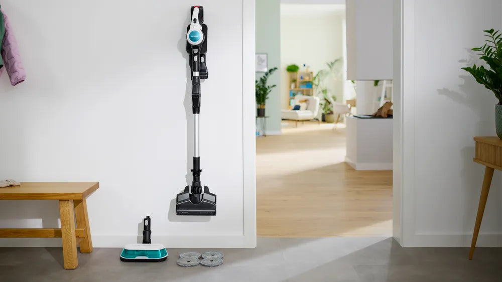 Bosch Rechargeable 2 in 1 Vacuum and Mop Unlimited 7 ProHygienic Aqua White BCS71HYG1