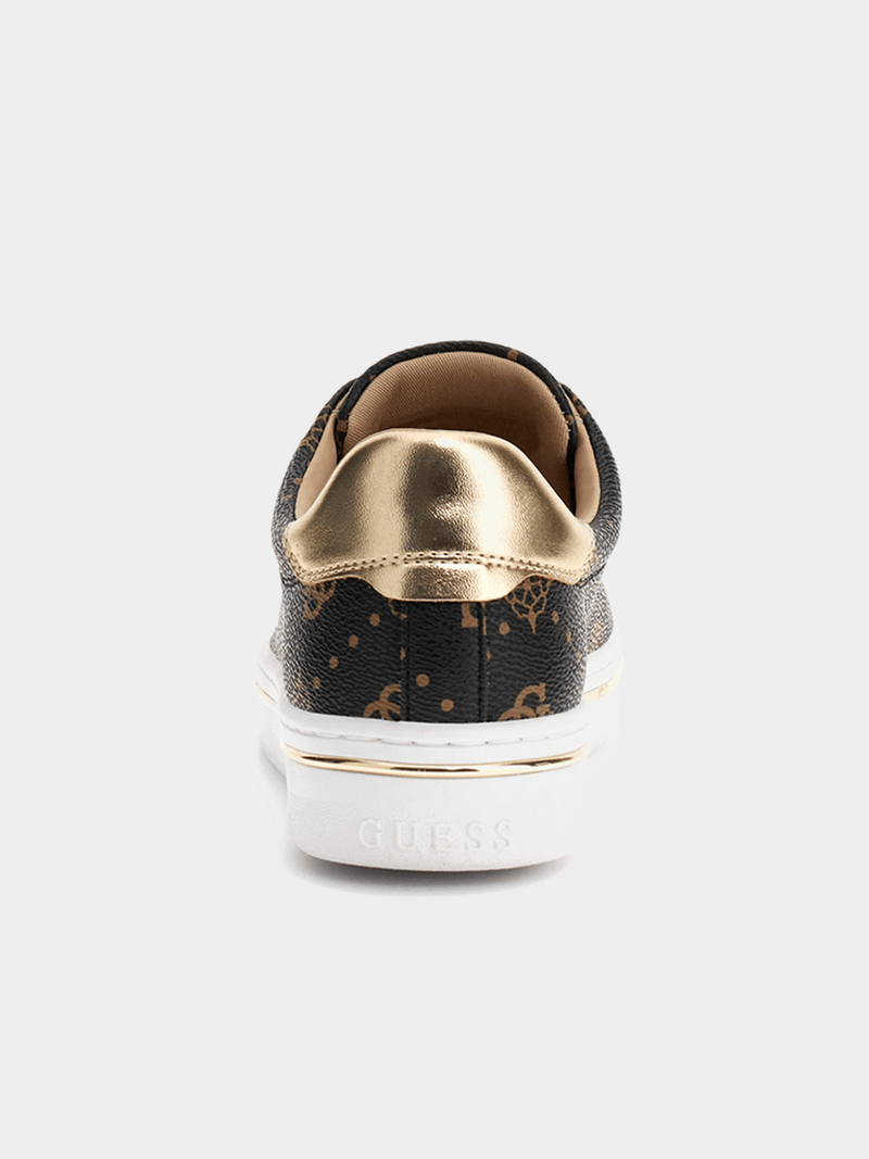 Guess Women's Black And Brown Logo Sneakers (8024889557081)