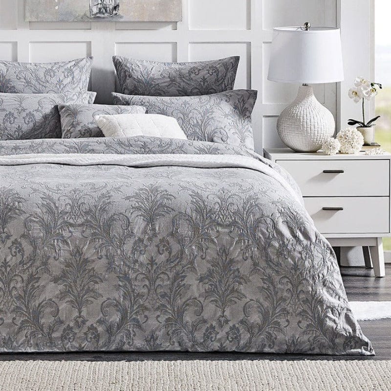 Linen House Duvet Cover Linen House Henrietta Silver Duvet Cover Set (4670277550169)