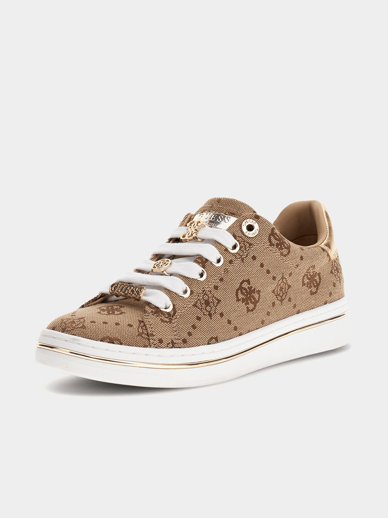 Guess Women's Stasey 2 4G Peony Logo Sneaker-Brown GM18100
