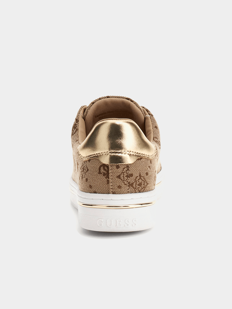 Guess Women's Stasey 2 4G Peony Logo Sneaker-Brown GM18100