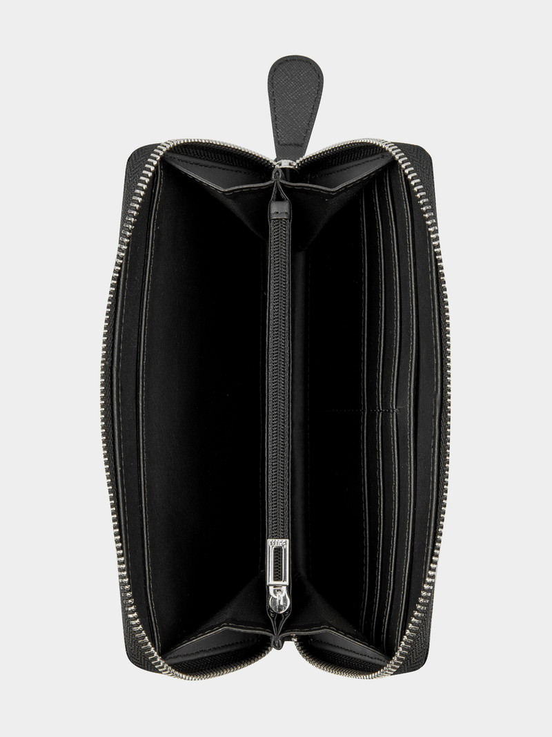 Guess Black Viviette Medium Zip Around Handbag