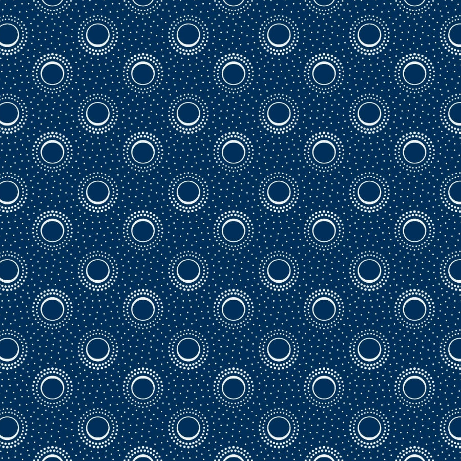 Original 3 Cats Fabric C/W04 Navy Blue 90cm