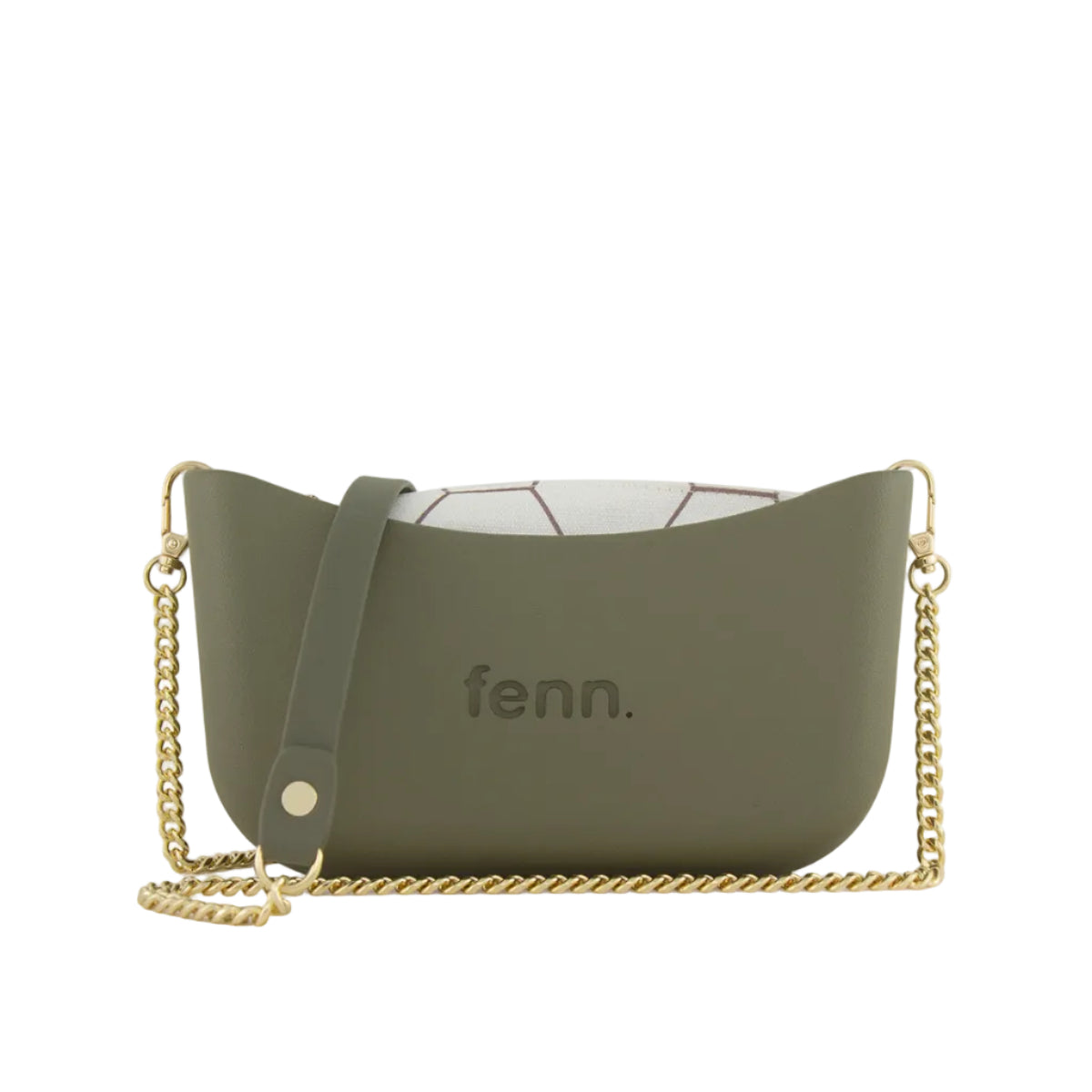 Fenn Classic Collection Crossbody Bag With Chain Strap-Watercress 2201.