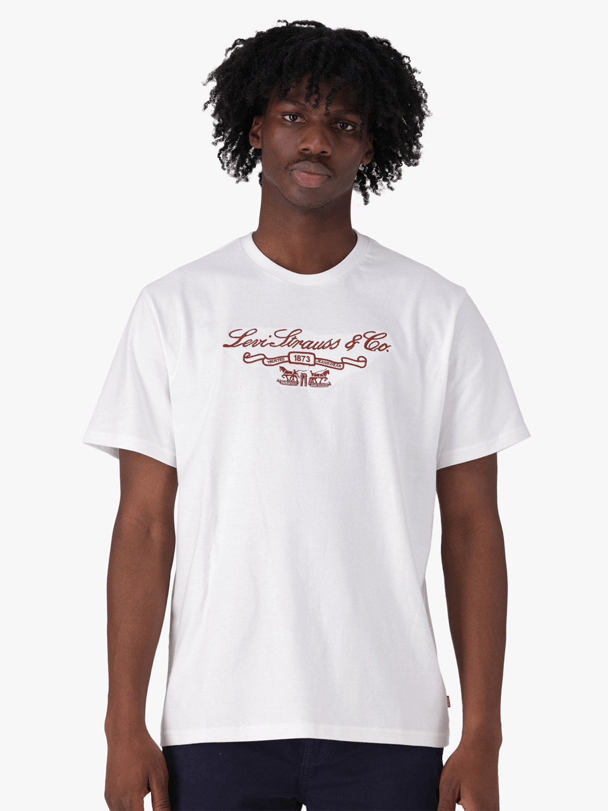 Levi's White Relaxed Fit Za Co Prep T-shirt