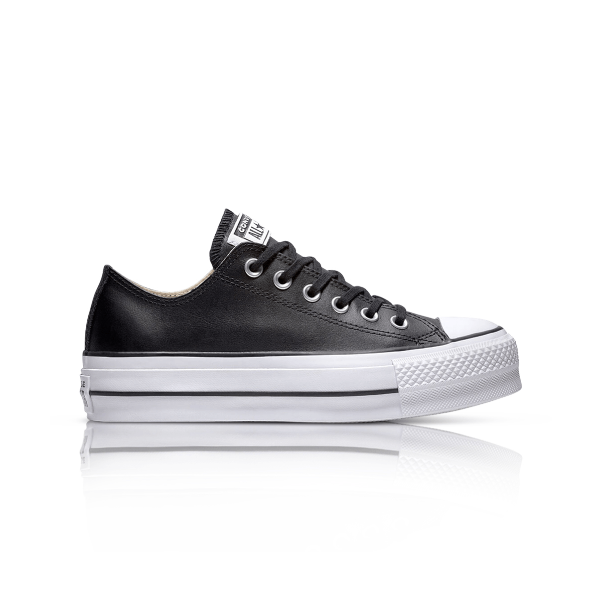 Converse Women's CTAS Platform Low Black Sneaker (8029281321049)