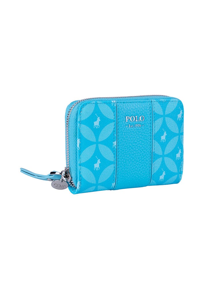 Polo Aqua Polo Ladies Mini Zip Purse Aqua (7400847278169)