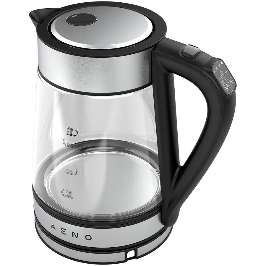 AENO EK1S Smart Electric Kettle Wi-Fi Glass 1.7L, Temp Control Black AEK0001S.