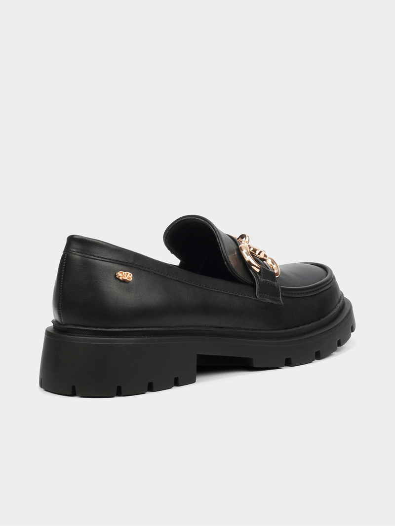 Miss Black Ladies Tipsy 1 Shoes Faux Leather-Black