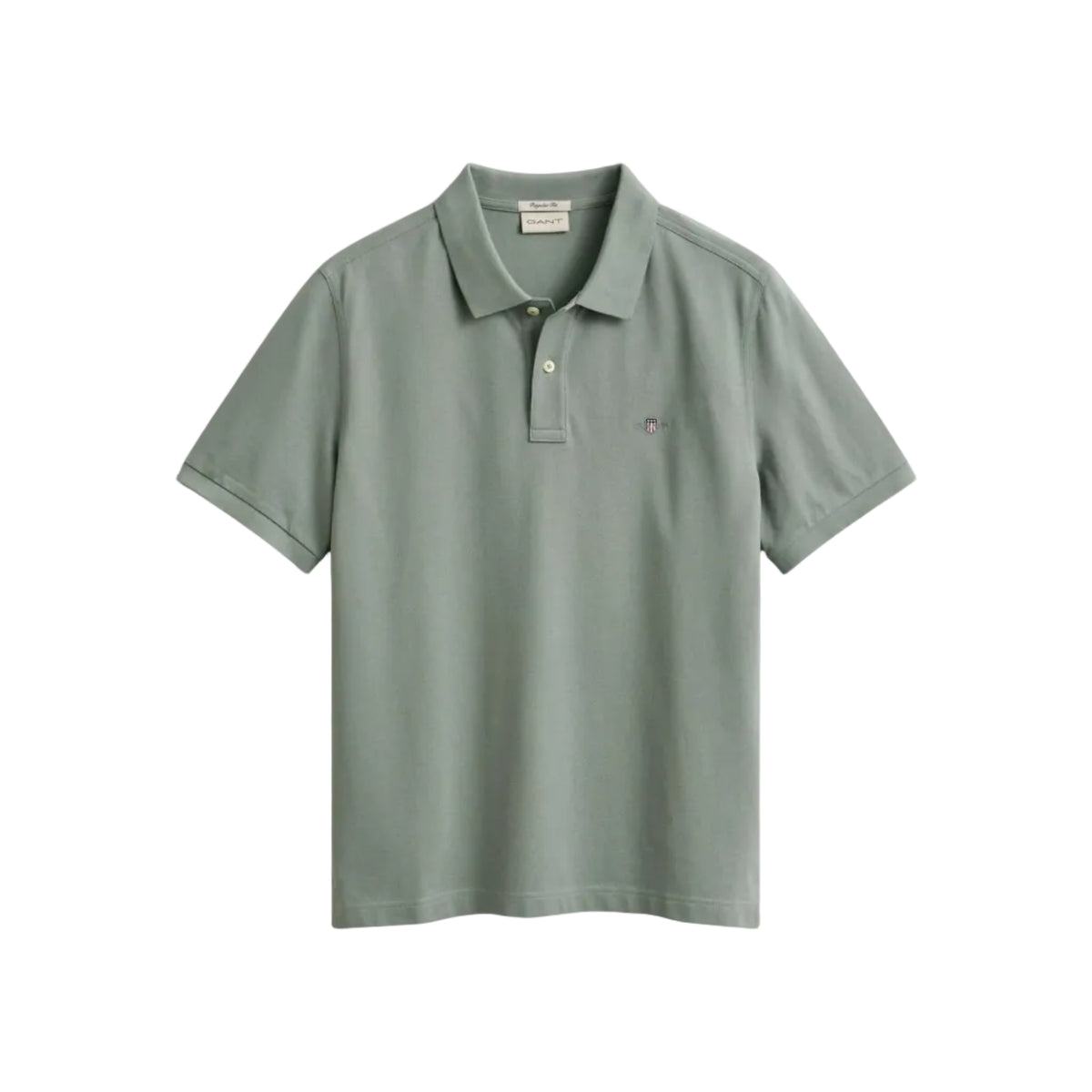 Gant Men's Contrast Piqué Short Sleeve Subtle Stretch Poloshirt-Ceramic Grey 357166