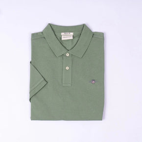 Gant Short Sleeve Golfer T Shirt Dark Turquoise (8021134999641)