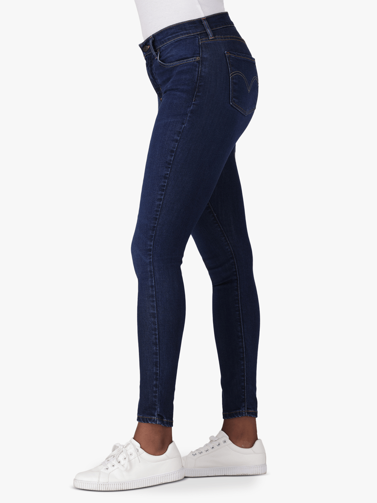 Levi's Women's Blue Curvy Hirise Superskinny Warm Jeans