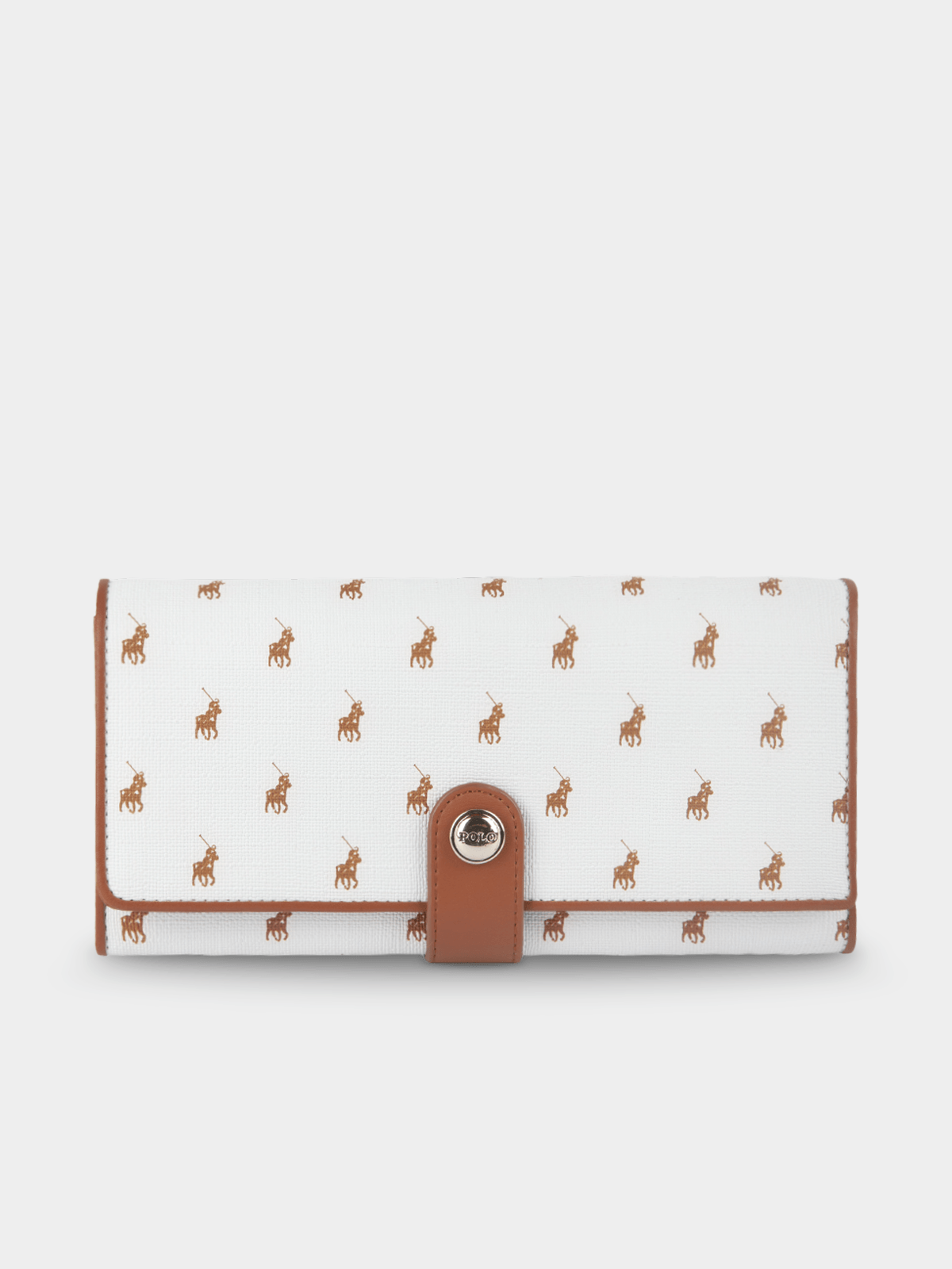 Women's Polo White Iconic Clutch Purse