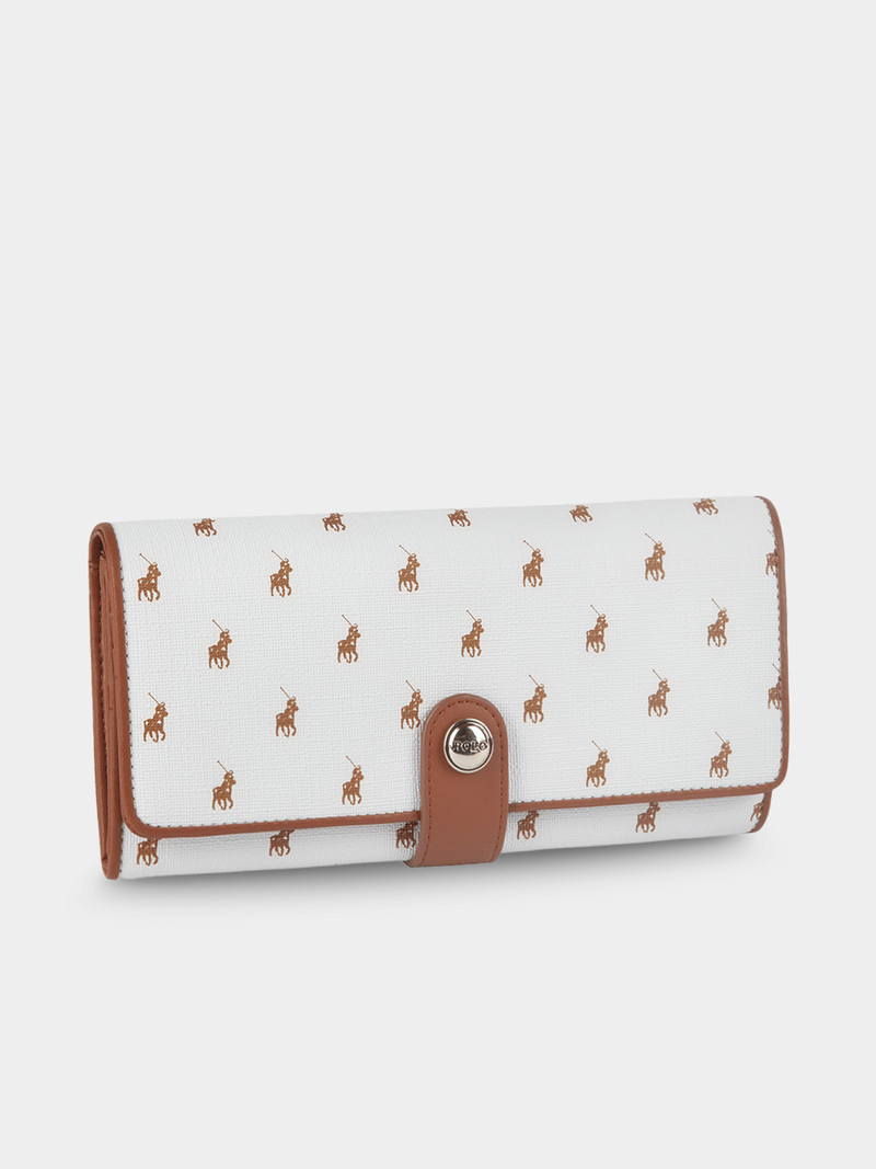 Women's Polo White Iconic Clutch Purse