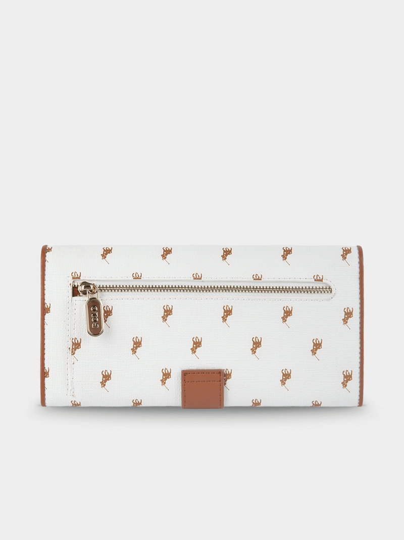 Women's Polo White Iconic Clutch Purse