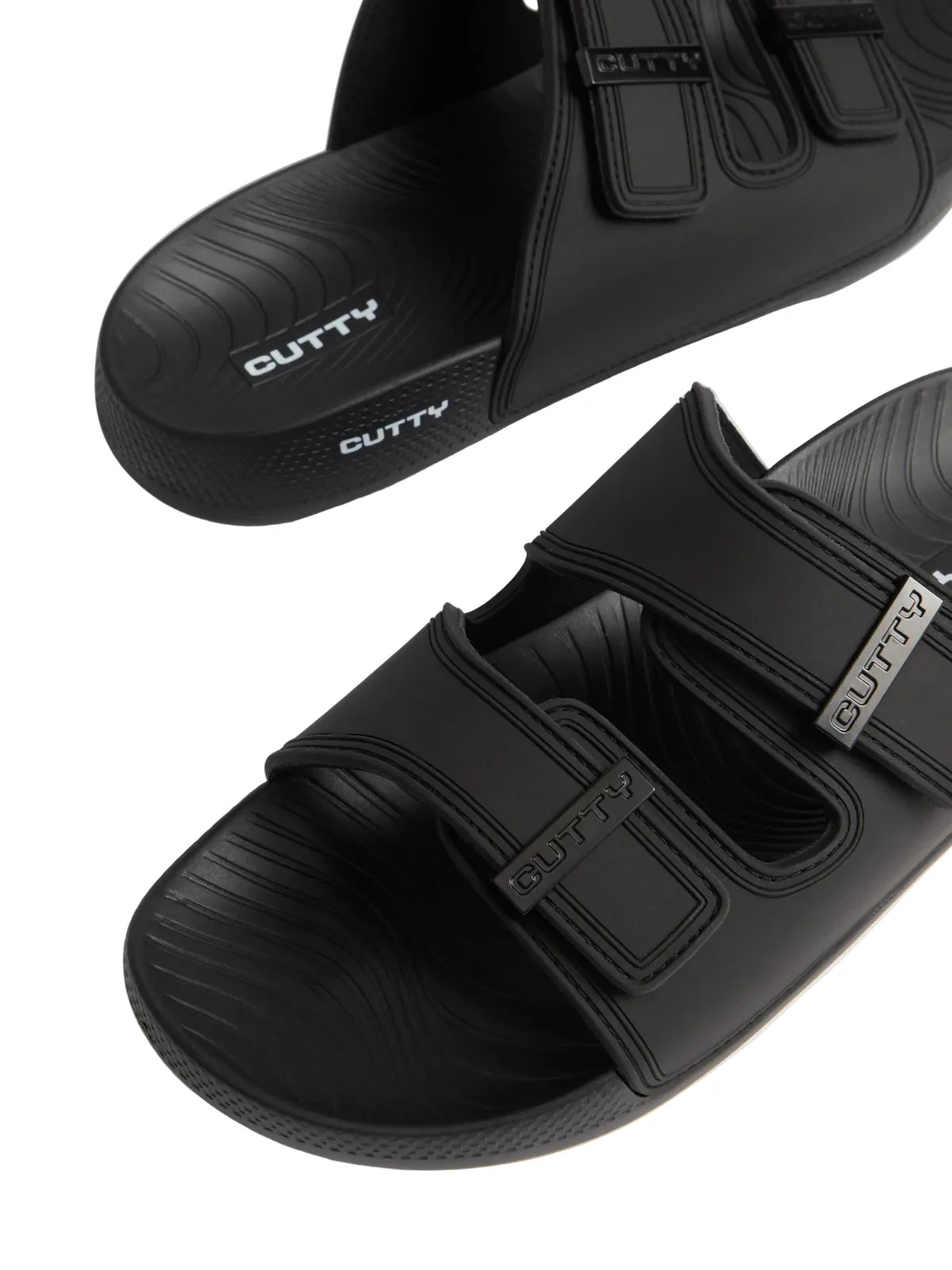 Cutty Will Slide Sandals–Stealth Black CUWILL
