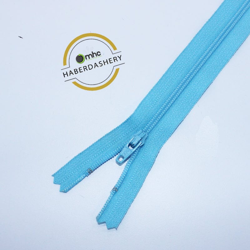 YKK ZIPS Habby Light Blue Ykk Nylon Zips 40cm (7021680623705)