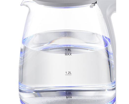 Mellerware Kettle 360 Degree Cordless Glass White 1.8L 2200W Cloud 22300WH.