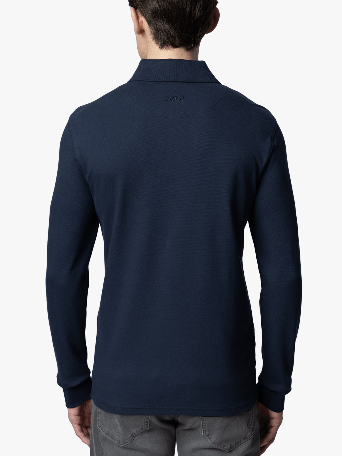 Men's Polo Navy Essential Pique Golfer 0070556.